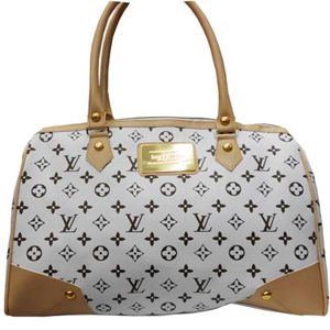 Bolsa Louis Vuitton Branca e Dourada