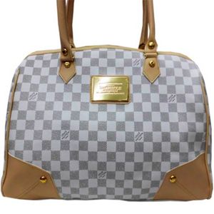 Bolsa Louis Vuitton Cinza e Dourada